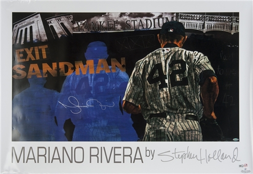 Mariano Rivera Signed Stephen Holland Poster (MLB AUth)